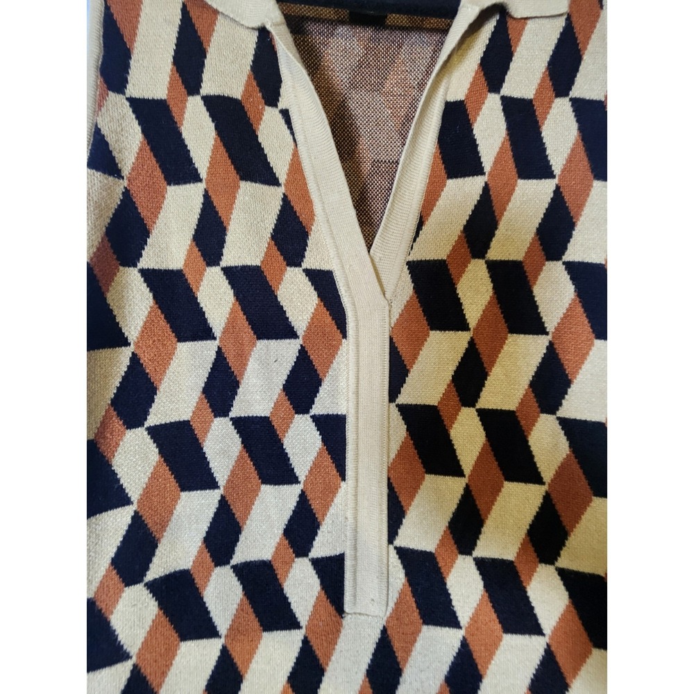 House of Harlow 1960 Geometric Print Sleeveless Knit Midi Dress Women's M - Picture 10 of 12